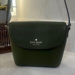 Kate Spade Green Crossbody Bag with gold hardware